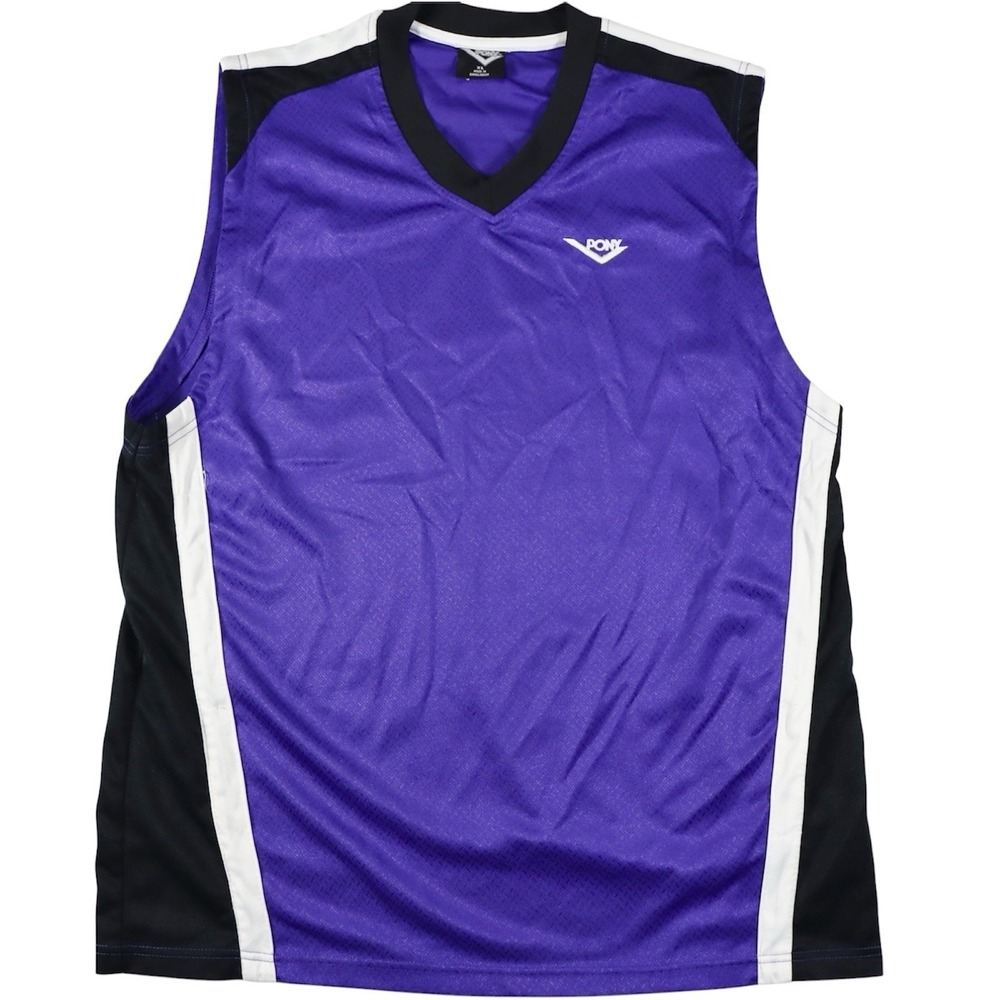 Vintage 90s PONY Basketball Jersey Mens XL Purple Mesh Tank Top Hip Hop Y2K